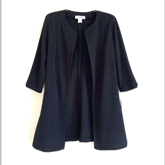 Sag Harbor Long Open Front Light Jacket Blazer - Picture 1 of 6